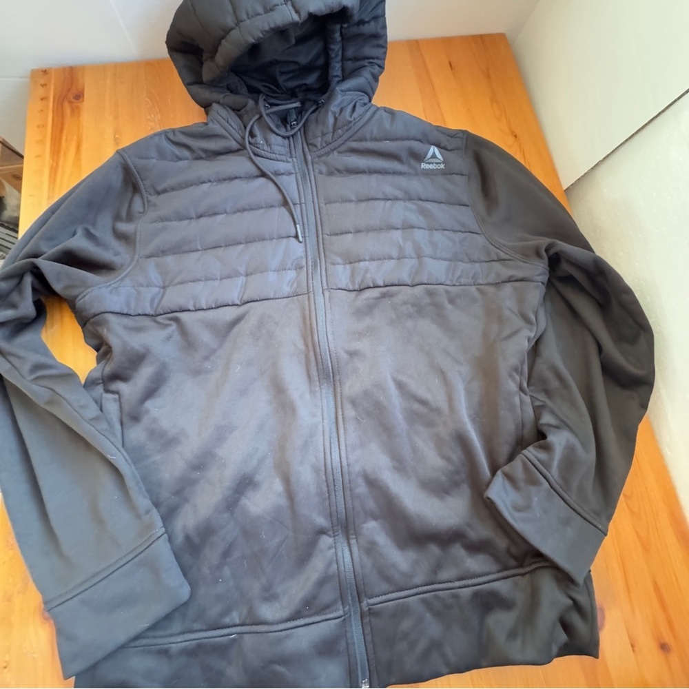 Reebok Men's Black Hooded Jacket med medium